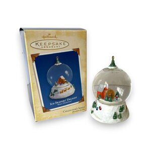 Hallmark Snow Globe Ice Skaters’ Delight Ornament 4th in Series 2005